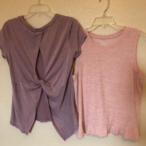 2 workout Yoga tanks size M